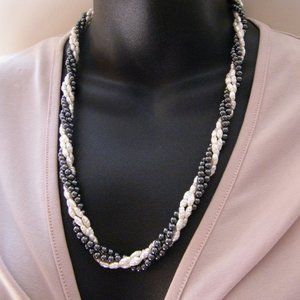 Geniune Pearls and Hematite Necklace